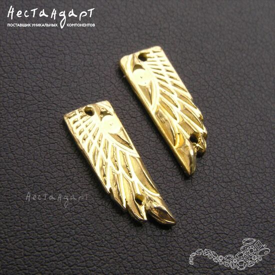Авторский коннектор Horus Wings латунь 16х6 мм (пара), изображение 5