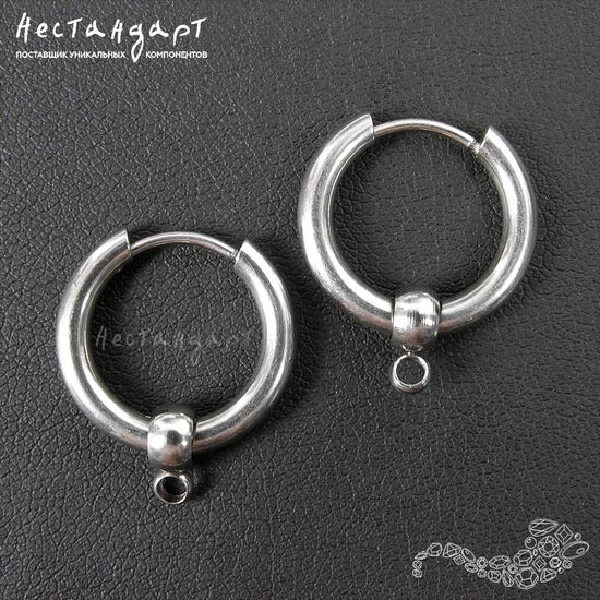 Швензы с бейлами Stainless Steel Ring (пара) (15 мм), изображение 2