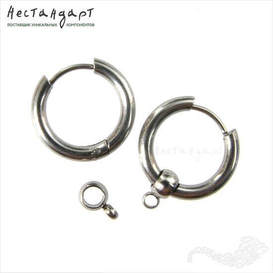 Швензы с бейлами Stainless Steel Ring (пара) (17 мм), Размер: 17 мм, изображение 3