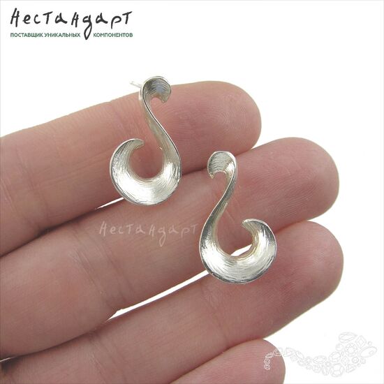 Швензы Wave Sterling Silver 22 мм (пара), изображение 2