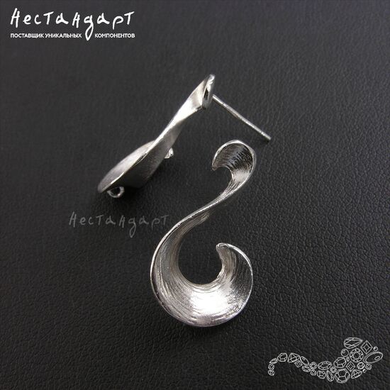 Швензы Wave Sterling Silver 22 мм (пара), изображение 3