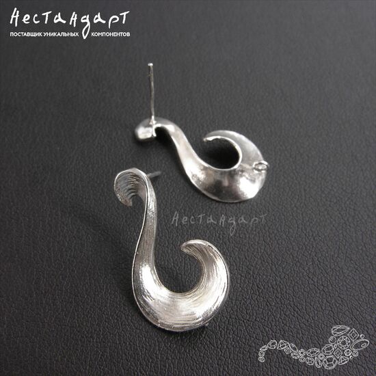 Швензы Wave Sterling Silver 22 мм (пара), изображение 5