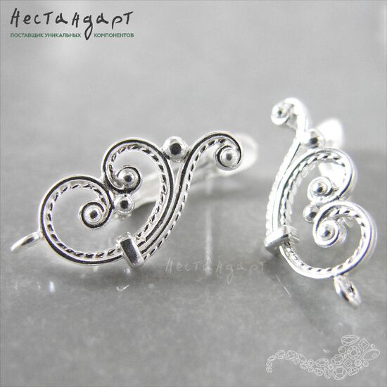 Швензы Symphony Rhodium Plated 20х9 мм (пара), изображение 2