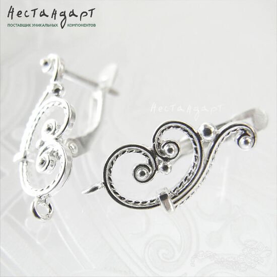 Швензы Symphony Rhodium Plated 20х9 мм (пара), изображение 4