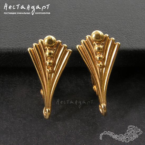 Швензы Clemente Gold Plated 17х8 мм (пара)