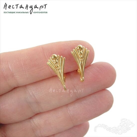 Швензы Clemente Gold Plated 17х8 мм (пара), изображение 2