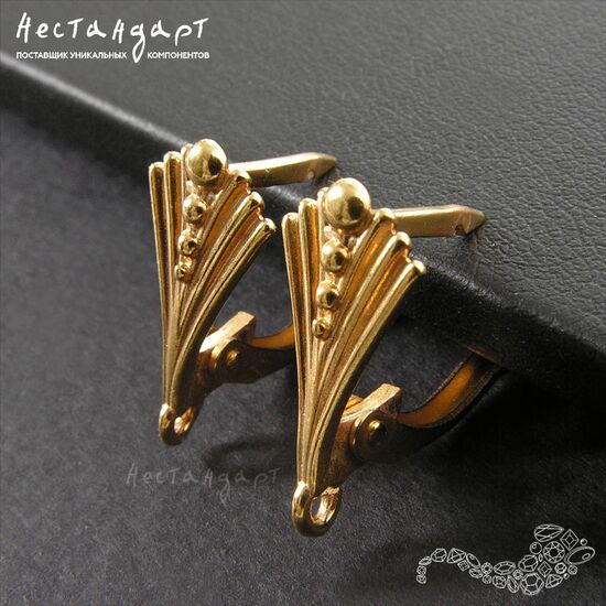 Швензы Clemente Gold Plated 17х8 мм (пара), изображение 3