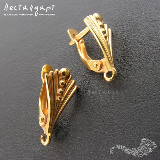 Швензы Clemente Gold Plated 17х8 мм (пара), изображение 5