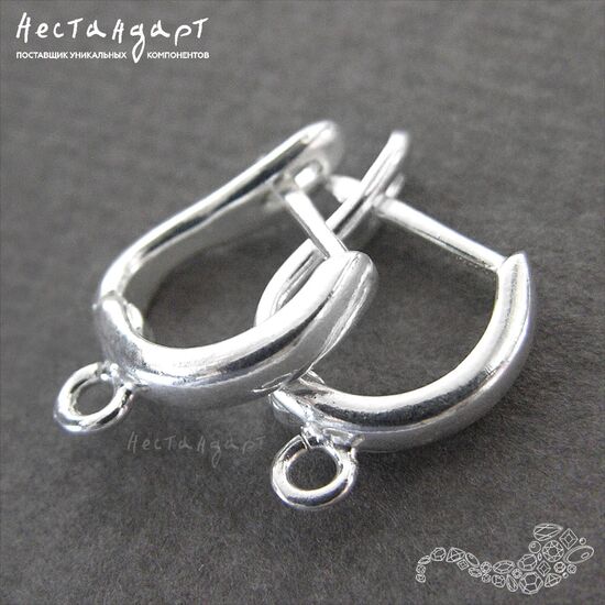 Швензы Fashionable Style Rhodium Plated 14х11 мм (пара)