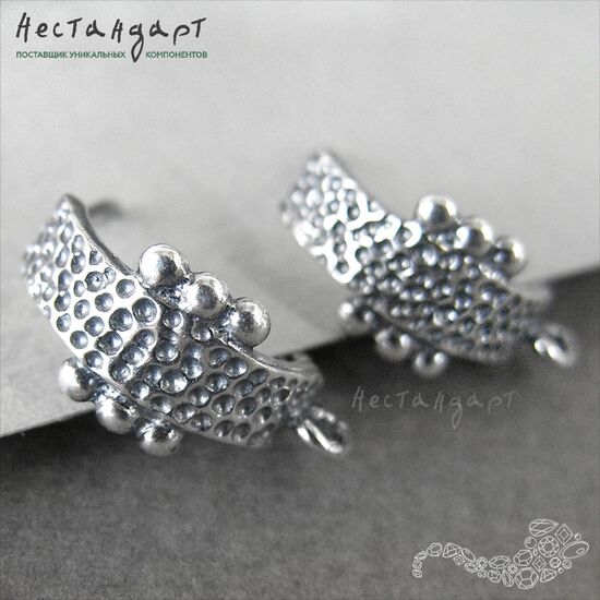 Швензы Shackle Antique Silver Plated 18х9 мм (пара), изображение 2