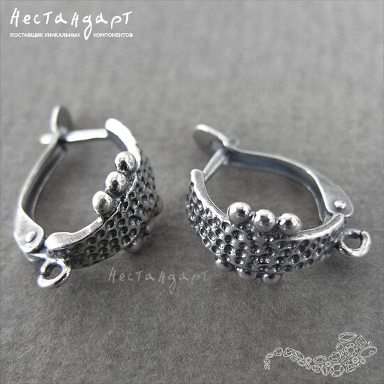 Швензы Shackle Antique Silver Plated 18х9 мм (пара), изображение 4