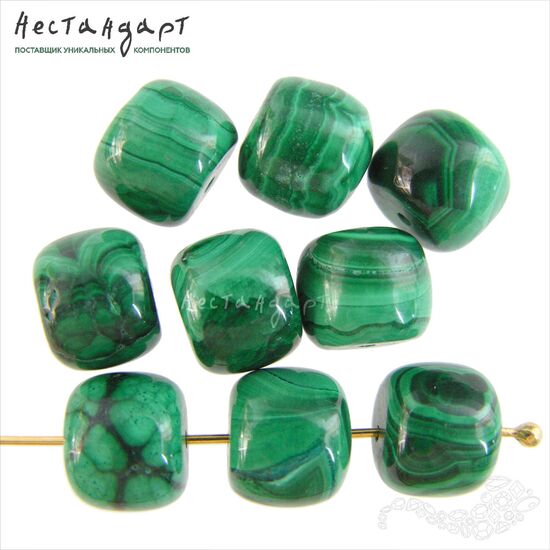 Малахит натуральный Roll 9,5х8 мм, изображение 3