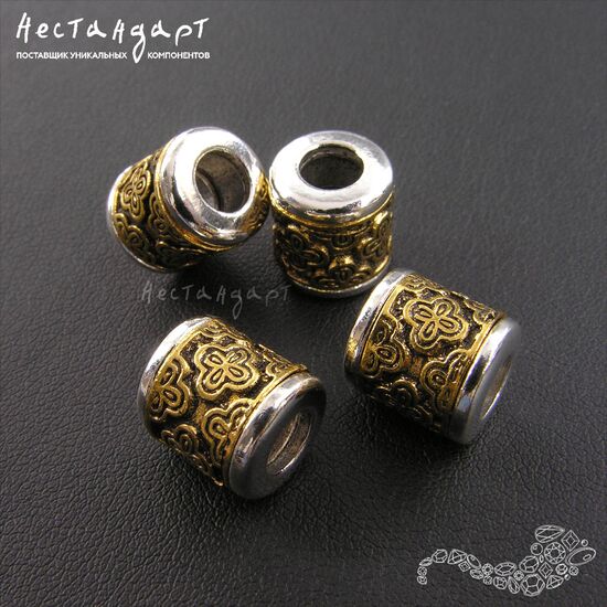 Бусина Bimetallic Clover 11х10 мм, изображение 2