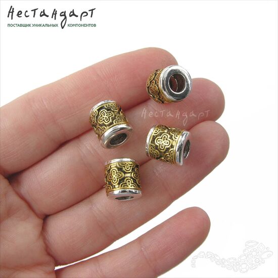 Бусина Bimetallic Clover 11х10 мм, изображение 3