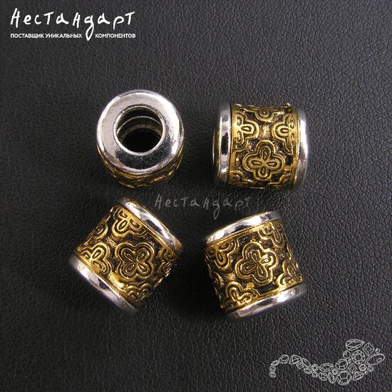 Бусина Bimetallic Clover 11х10 мм, изображение 4