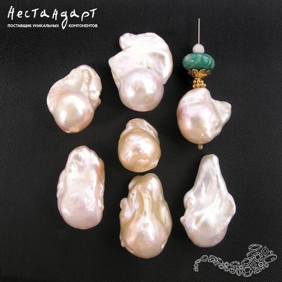 Жемчуг натуральный Baroque Ivory Tear 19-31 мм, изображение 2