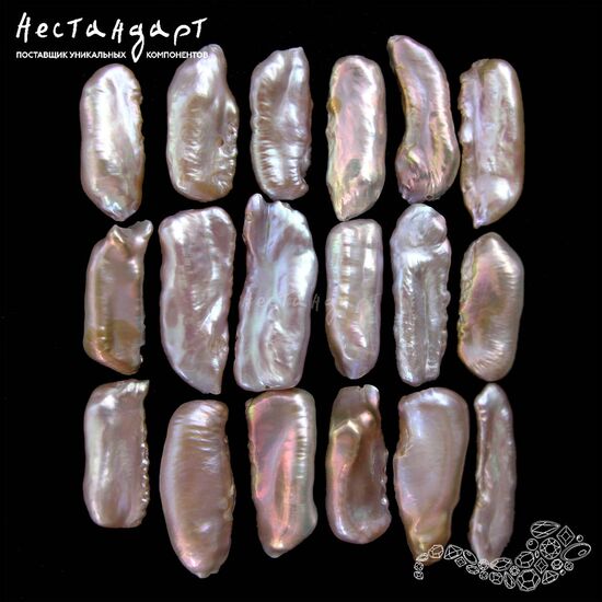 Жемчуг Biwa сиренево-розовый 20-28 мм, изображение 4