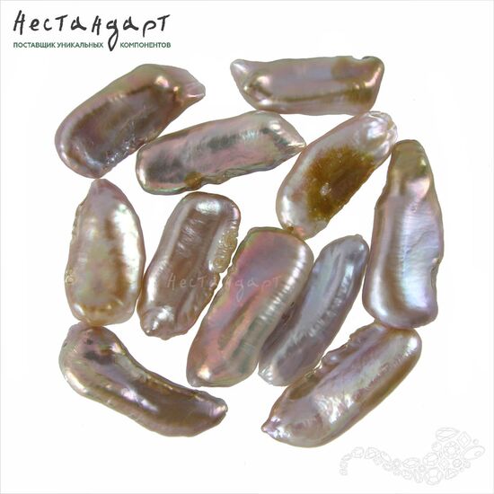 Жемчуг Biwa сиренево-розовый 20-28 мм, изображение 5