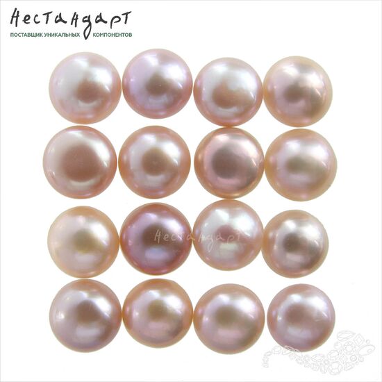 Жемчуг натуральный полусверленный ААА Lilac 10-10,5 мм (пара)