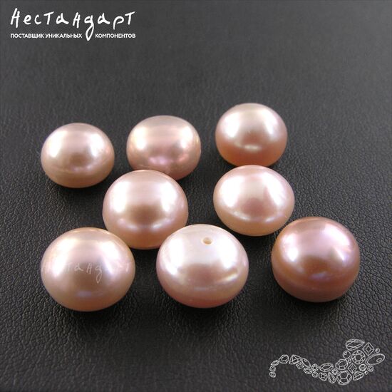 Жемчуг натуральный полусверленный ААА Lilac 10-10,5 мм (пара), изображение 4
