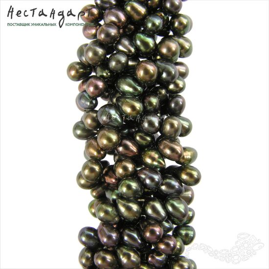 Жемчуг натуральный Forest Rhapsody 5-6 мм (нить 40 см)