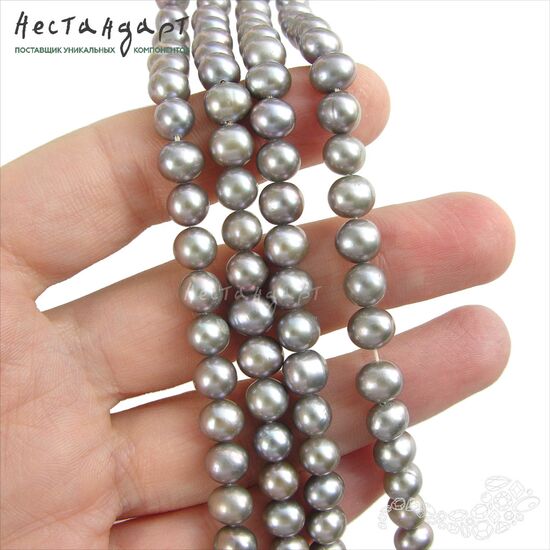 Жемчуг натуральный Wildberry Sorbet 6-7 мм (нить ок. 20 см), изображение 3