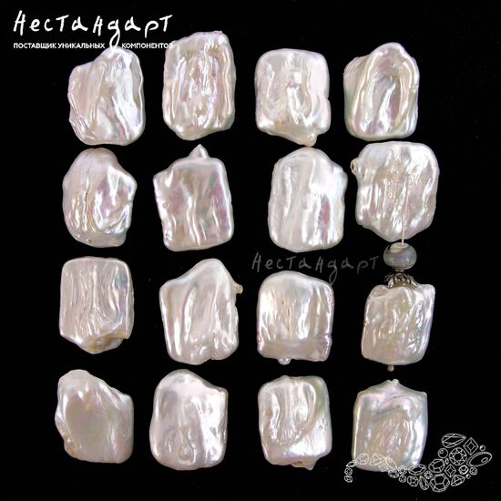 Жемчуг натуральный Baroque Shining Square 21-24 мм