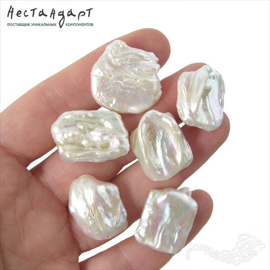 Жемчуг натуральный Baroque Shining Square 21-24 мм, изображение 2