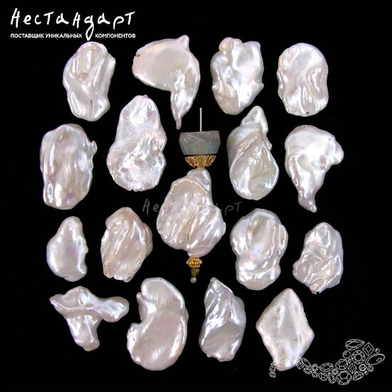 Жемчуг натуральный Baroque Shining 17-26 мм