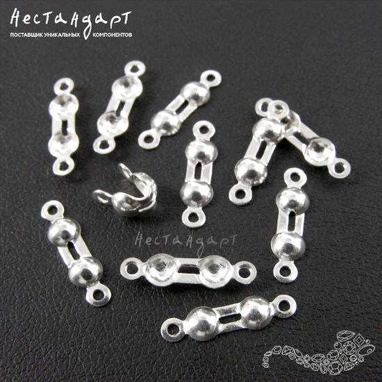 Каллот для узла Sterling Silver 7х3,5 мм, изображение 2