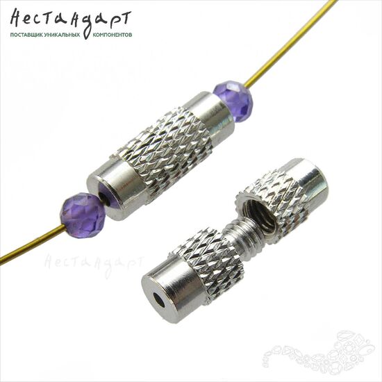 Замок винтовой Modern Rhodium 11х4.5 мм
