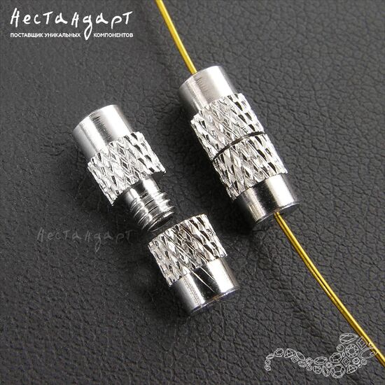 Замок винтовой Modern Rhodium 11х4.5 мм, изображение 2