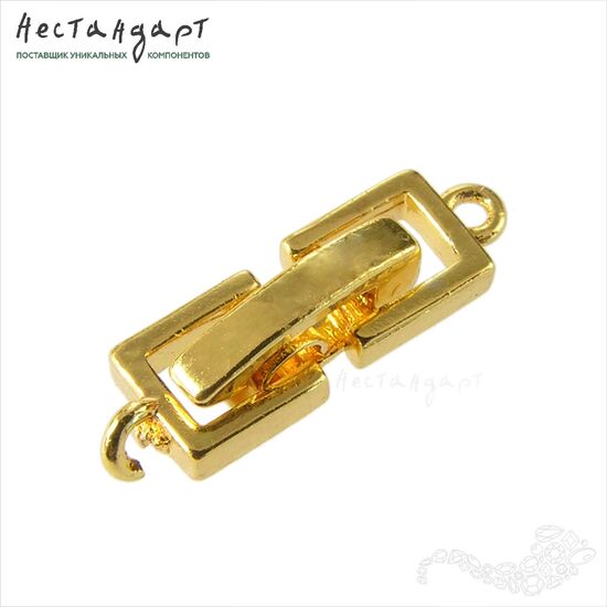 Замок-пряжка Jewelry Clasp Gold Plated 19х5,5 мм