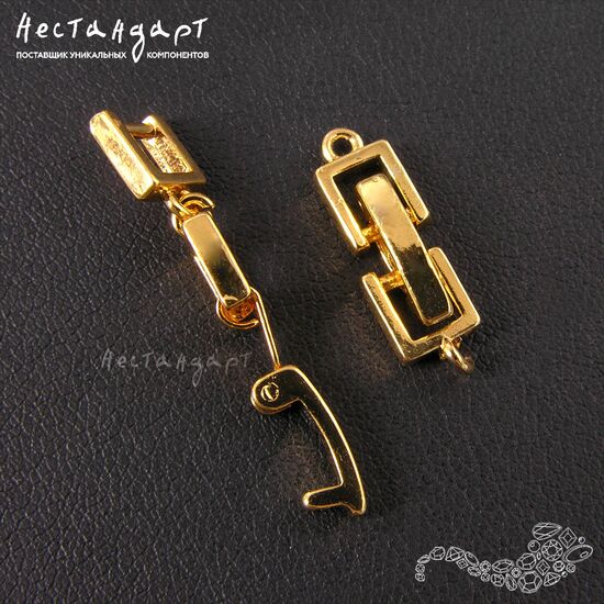 Замок-пряжка Jewelry Clasp Gold Plated 19х5,5 мм, изображение 3