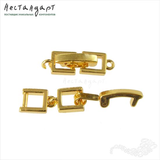 Замок-пряжка Jewelry Clasp Gold Plated 19х5,5 мм, изображение 4
