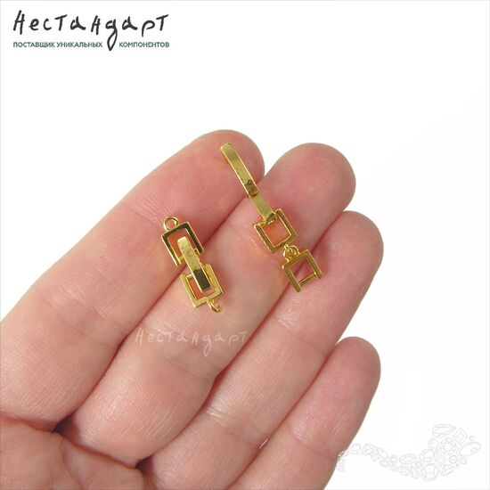 Замок-пряжка Jewelry Clasp Gold Plated 19х5,5 мм, изображение 2