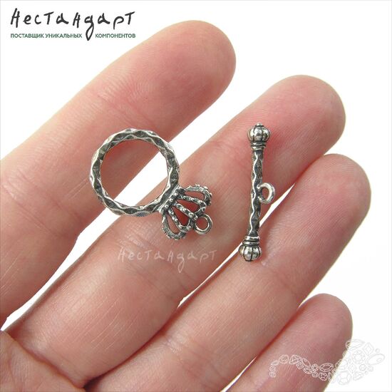 Замок-тогл Royal Crown Sterling Silver 23 мм, изображение 3