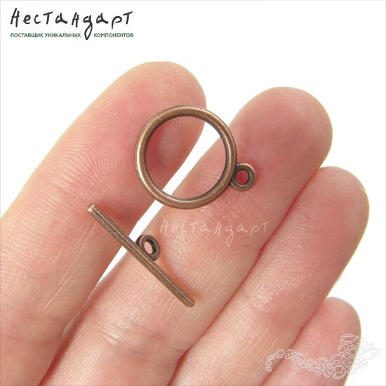 Замок-тогл Laconic Patina Copper 14 мм, изображение 2