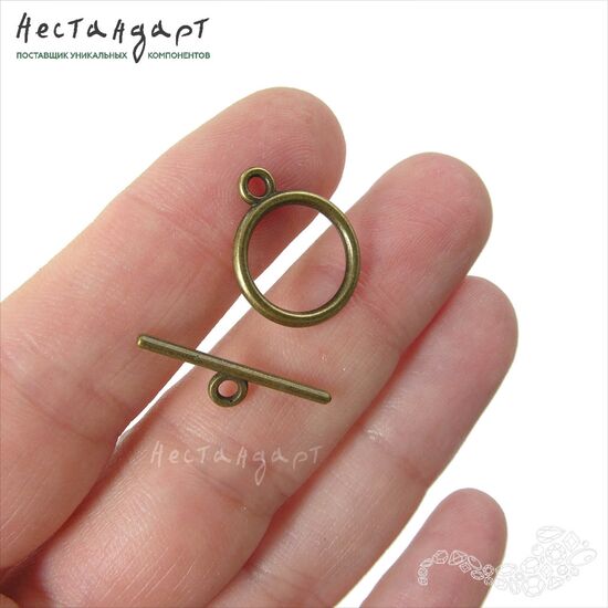 Замок-тогл Laconic Patina Bronze 14 мм, изображение 2