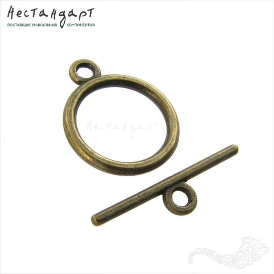 Замок-тогл Laconic Patina Bronze 14 мм, изображение 3
