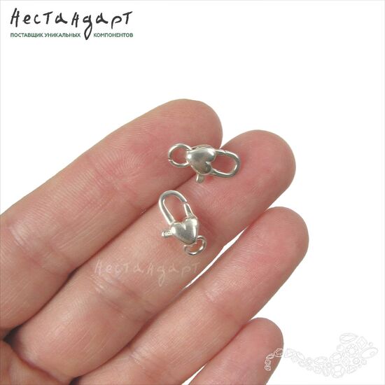 Замок-карабин с кольцом Corazón Sterling Silver 11х6 мм, изображение 2