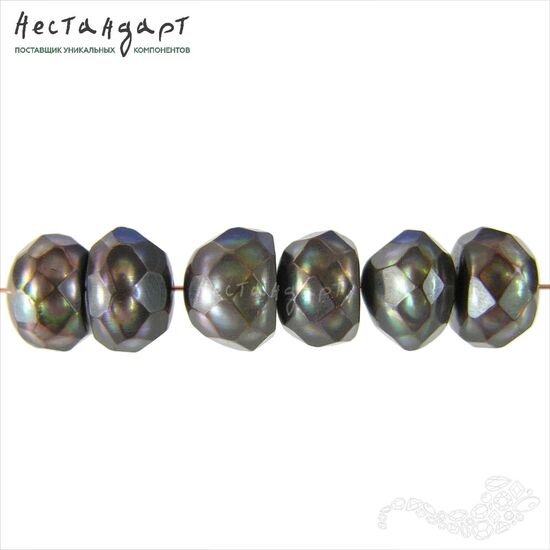 Жемчуг натуральный в ограненной смоле Cocoa 9-10 мм (уп. 10 шт.), изображение 2