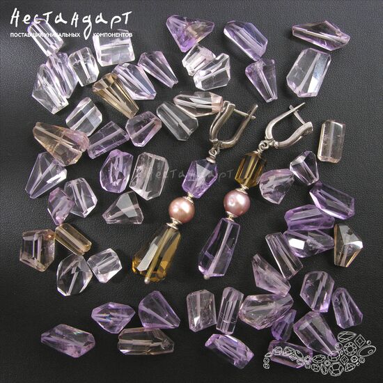 Аметист розовый натуральный Cut Desired 9-18 мм