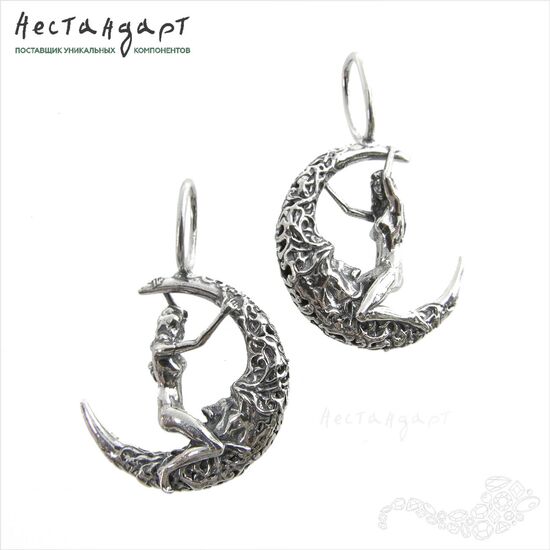 Подвеска авторская Moon River Sterling Silver 32х22 мм