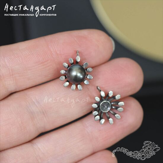 Подвеска авторская Passiflora Sterling Silver 15x13 мм, изображение 2