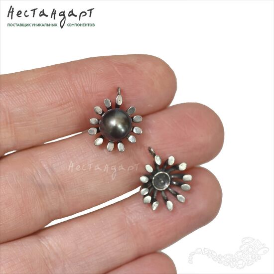 Подвеска авторская Passiflora Sterling Silver 15x13 мм, изображение 5