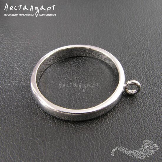 Основа для кольца с петлей Rhodium Plated (17)