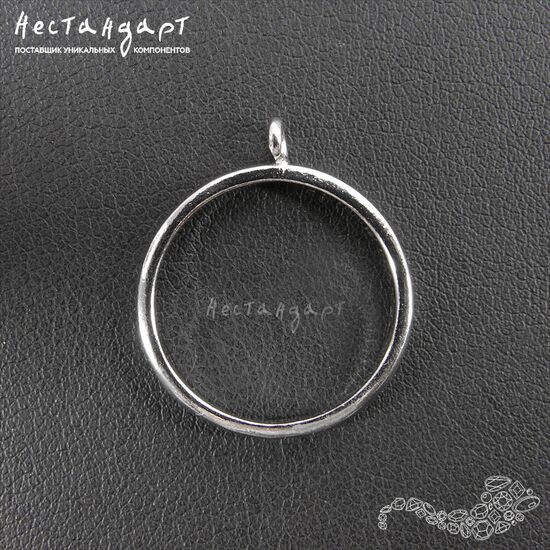 Основа для кольца с петлей Rhodium Plated (17), изображение 3