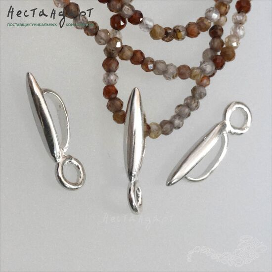 Бейл-держатель для кулона Cane Sterling Silver 15 мм, изображение 2