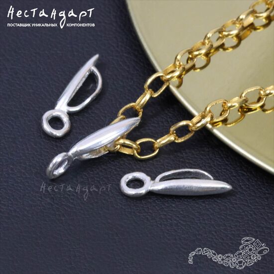 Бейл-держатель для кулона Cane Sterling Silver 15 мм, изображение 3